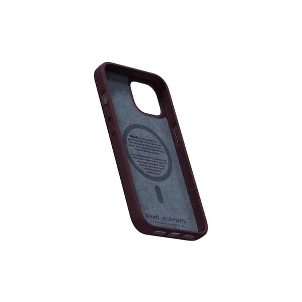 Njord by Elements iPhone 14 Pro Kuori Salmon Leather Case MagSafe Violetti