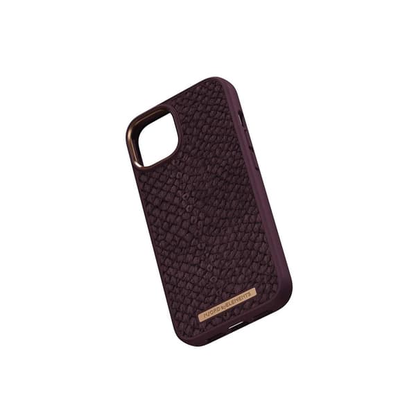 Njord by Elements iPhone 14 Pro Kuori Salmon Leather Case MagSafe Violetti