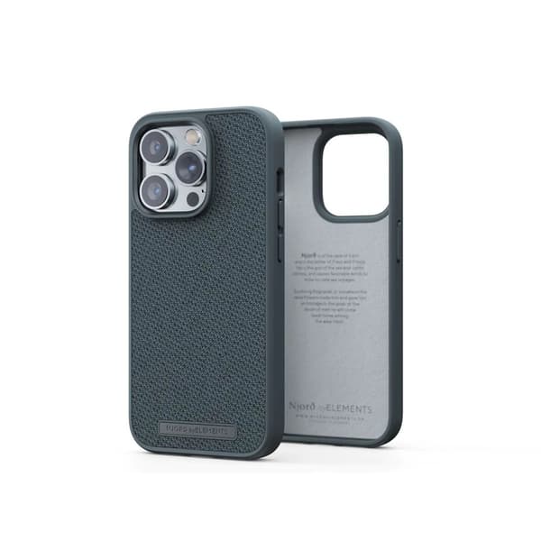 Njord by Elements iPhone 14 Pro Max Cover Fabric Just Case Dark Grey