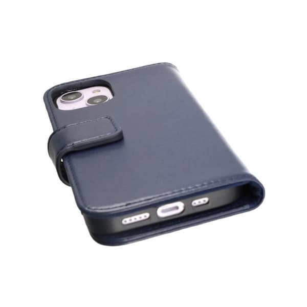 iPhone 14 Plus Plånboksfodral Läder Rvelon - Blå