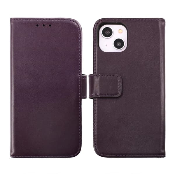 iPhone 14 Plånboksfodral Läder Rvelon - Lila