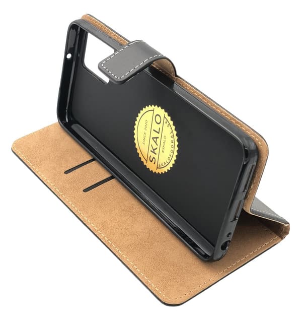 SKALO Motorola Moto G32 Plånboksfodral Äkta Skinn