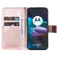 Pikkukuva 2 / 7: SKALO Motorola Edge 30 5G Mandala lompakkokotelo - Ruusukulta