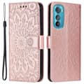 Pikkukuva 1 / 7: SKALO Motorola Edge 30 5G Mandala lompakkokotelo - Ruusukulta