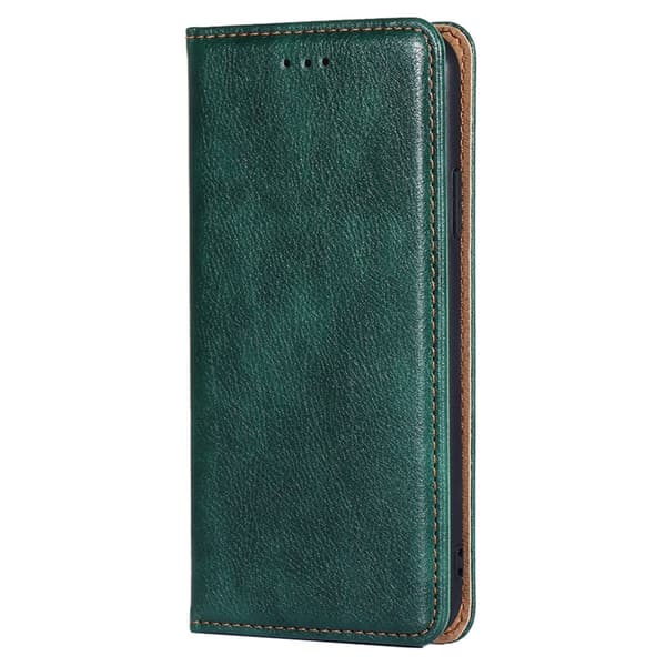 SKALO Motorola Edge 30 5G Flip Cover m. pung i PU-læder - Grøn