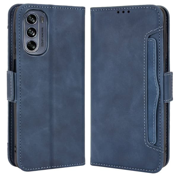 SKALO Motorola Moto G62 5G 6-FACK Plånboksfodral - Blå