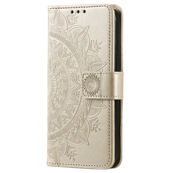 SKALO Samsung Xcover6 Pro 5G Mandala Plånboksfodral - Guld