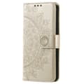 Miniatyrbild 5 av 6: SKALO Samsung Xcover6 Pro 5G Mandala Plånboksfodral - Guld