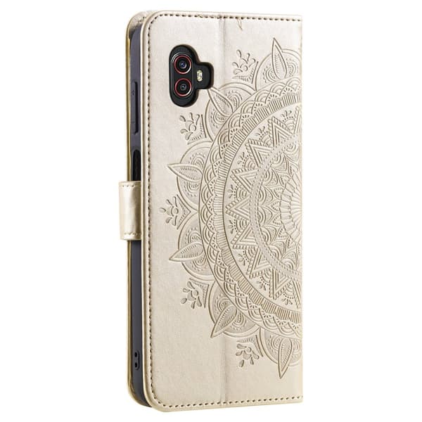 SKALO Samsung Xcover6 Pro 5G Mandala Plånboksfodral - Guld