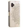 Miniatyrbild 6 av 6: SKALO Samsung Xcover6 Pro 5G Mandala Plånboksfodral - Guld
