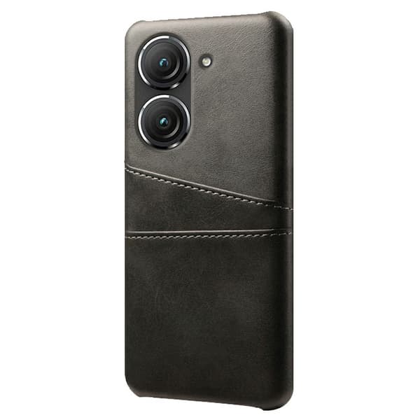 SKALO Asus Zenfone 9 5G PU-Läder Korthållare Skal - Svart