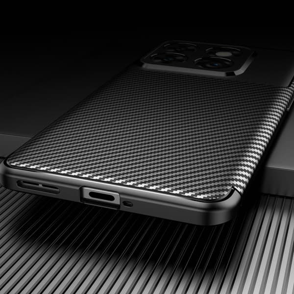 SKALO OnePlus 10T 5G Carbon Fiber TPU-skal - Svart