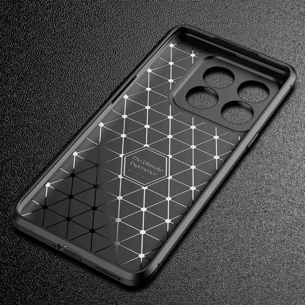 SKALO OnePlus 10T 5G Carbon Fiber TPU-skal - Svart