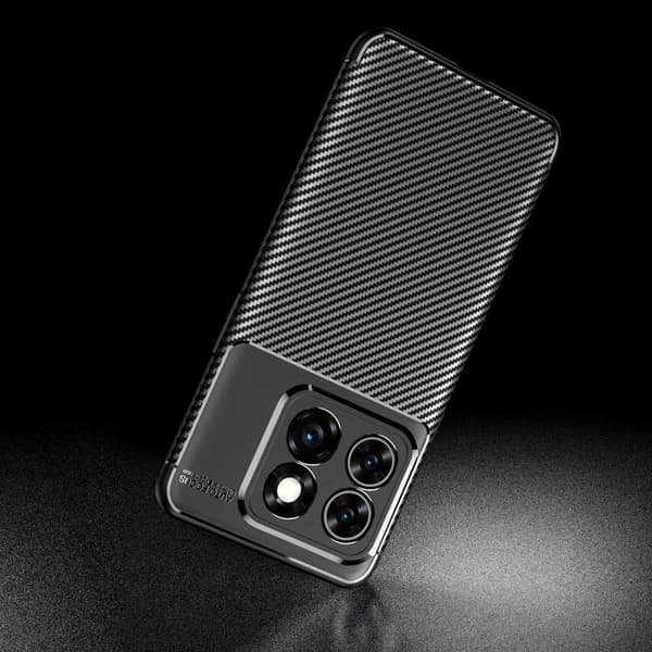 SKALO OnePlus 10T 5G Carbon Fiber TPU-skal - Svart