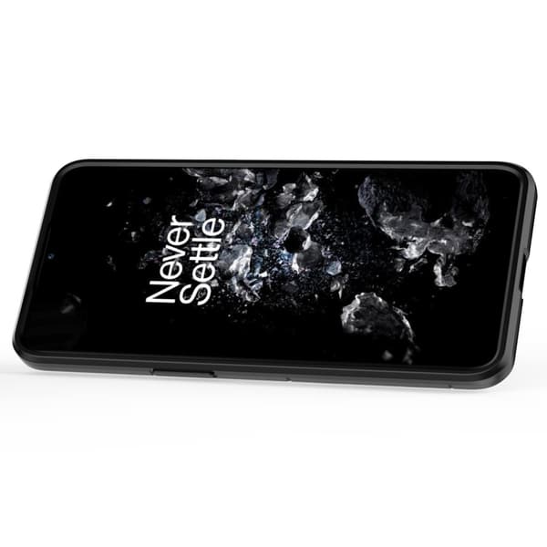 SKALO OnePlus 10T 5G Armor Hybridi metallirengas kuori - Musta