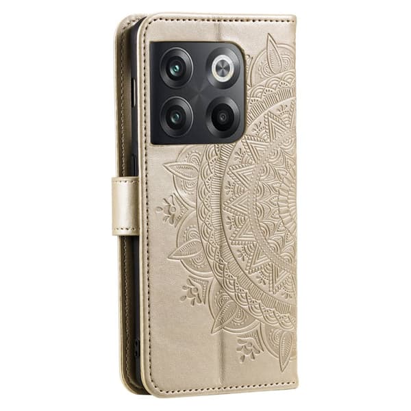 SKALO OnePlus 10T 5G Mandala Flip Cover - Guld