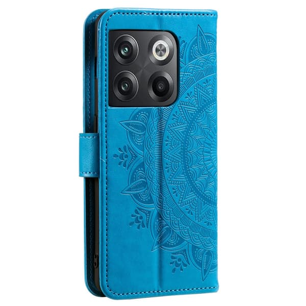 SKALO OnePlus 10T 5G Mandala Plånboksfodral - Blå