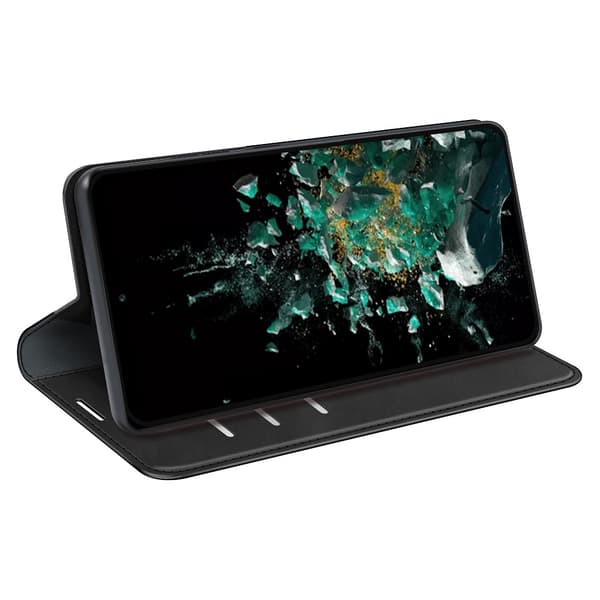 SKALO OnePlus 10T 5G Plånboksfodral i PU-Läder - Svart
