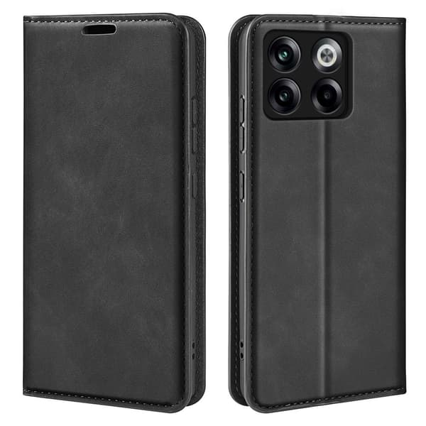 SKALO OnePlus 10T 5G Plånboksfodral i PU-Läder - Svart