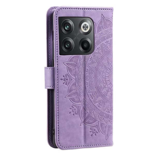 SKALO OnePlus 10T 5G Mandala Plånboksfodral - Lila