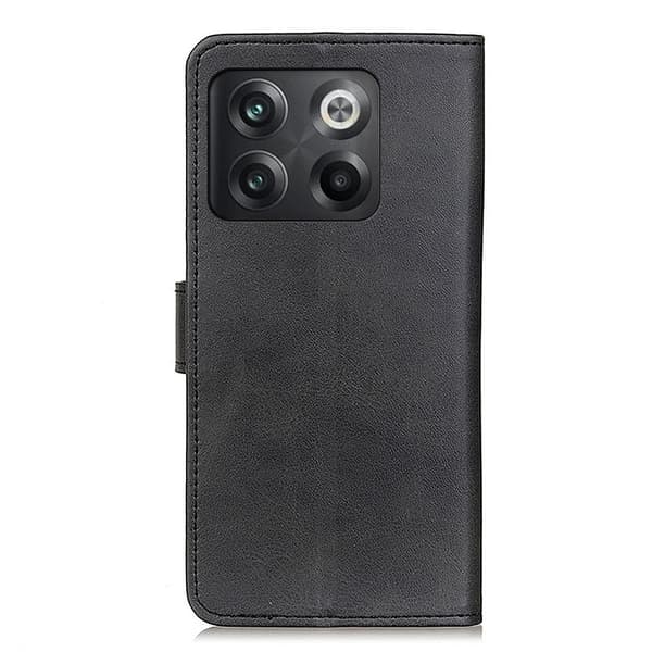 SKALO OnePlus 10T 5G Lompakkokotelo PU-nahkaa - Musta
