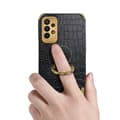 Miniatyrbillede 6 af 9: SKALO Samsung A23 5G Crocodile Guldkant Cover - Sort