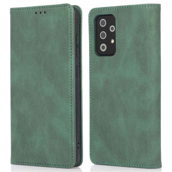 SKALO Samsung A23 5G Slim Premium Flip Cover - Grøn