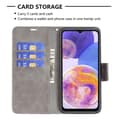 Miniatyrbillede 4 af 6: SKALO Samsung A23 5G Flip Cover m. pung i PU-læder - Grå