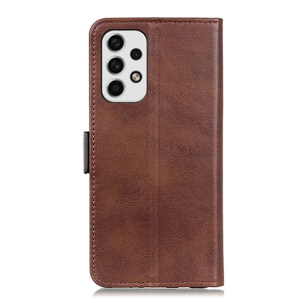 SKALO Samsung A23 5G Flip Cover m. pung i PU-læder - Brun