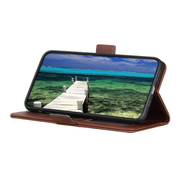 SKALO Samsung A23 5G Flip Cover m. pung i PU-læder - Brun