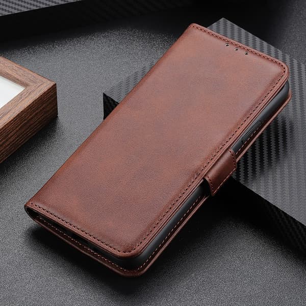 SKALO Samsung A23 5G Flip Cover m. pung i PU-læder - Brun