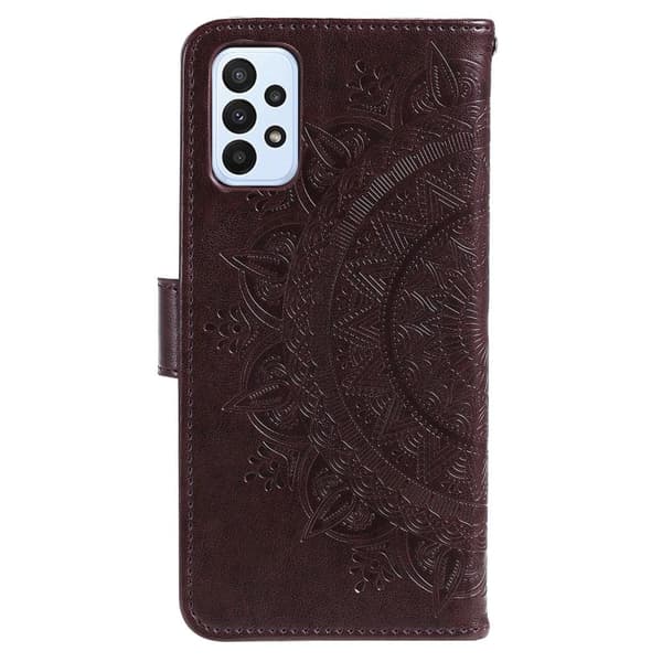 SKALO Samsung A23 5G Mandala Plånboksfodral - Brun