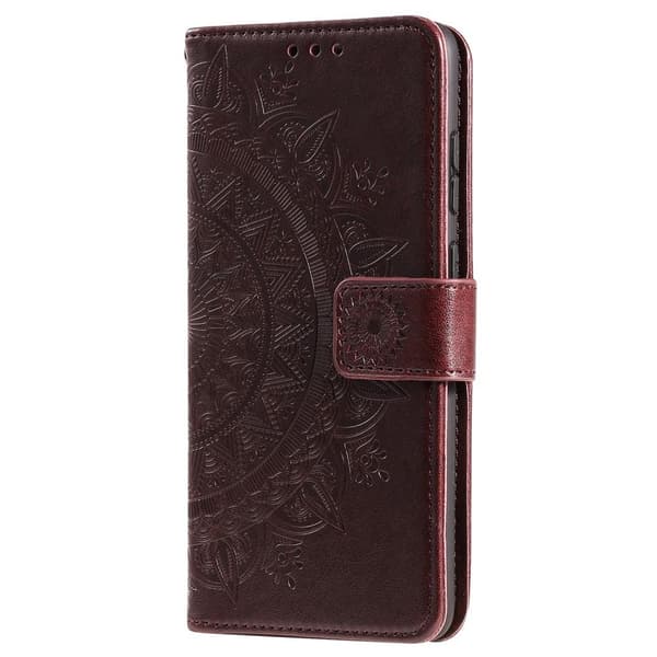 SKALO Samsung A23 5G Mandala Plånboksfodral - Brun