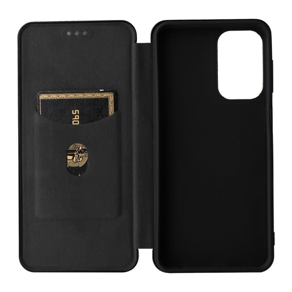SKALO Samsung A23 5G Carbon Fiber Pungetui - Sort