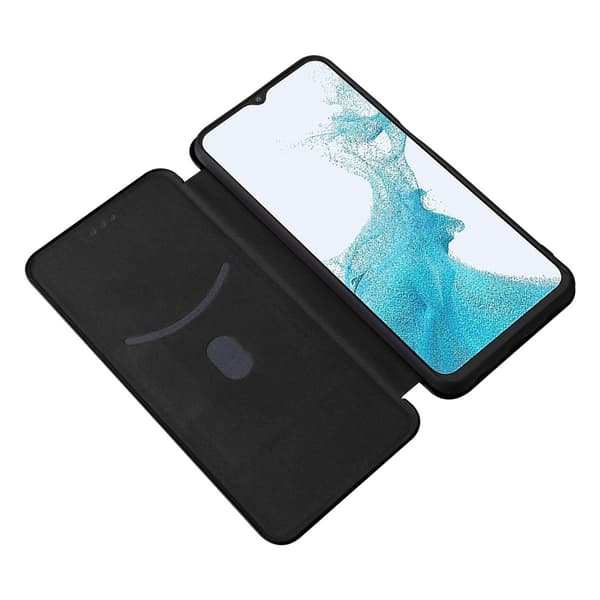 SKALO Samsung A23 5G Carbon Fiber Pungetui - Sort