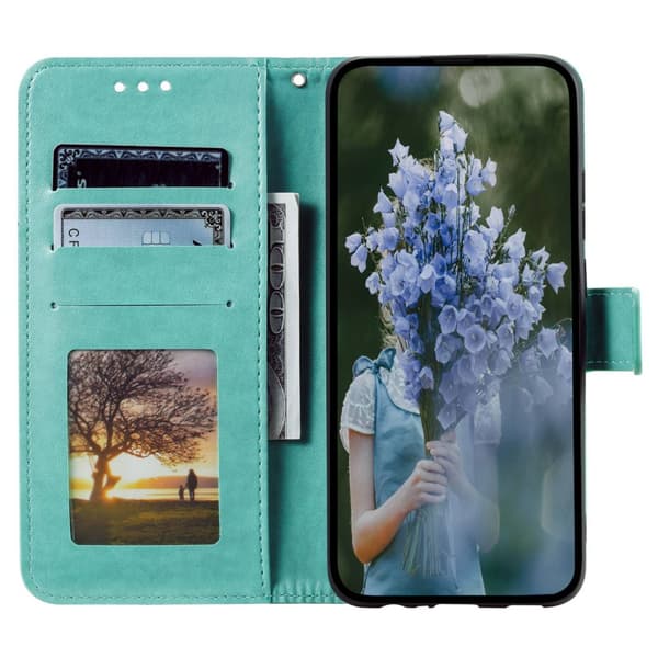 SKALO Sony Xperia 5 IV 5G Mandala lompakkokotelo - Turkoosi