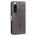 Pikkukuva 6 / 6: SKALO Sony Xperia 5 IV 5G Mandala lompakkokotelo - Harmaa