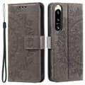 Pikkukuva 1 / 6: SKALO Sony Xperia 5 IV 5G Mandala lompakkokotelo - Harmaa