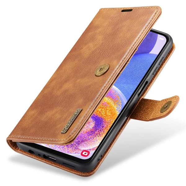 DG MING Samsung A23 5G 2-in-1 magneetti lompakkokotelo - Ruskea