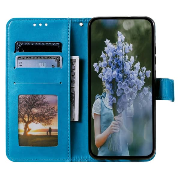 SKALO Sony Xperia 5 IV 5G Mandala Plånboksfodral - Blå