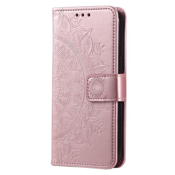 SKALO Sony Xperia 5 IV 5G Mandala lompakkokotelo - Ruusukulta