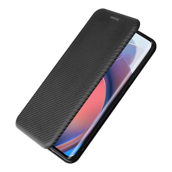 SKALO Motorola Edge 30 Fusion 5G Carbon Fiber Pungetui - Sort