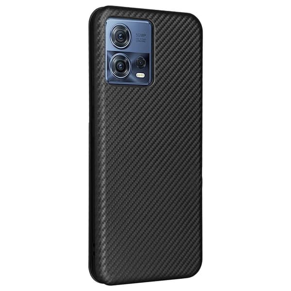 SKALO Motorola Edge 30 Fusion 5G Carbon Fiber Pungetui - Sort