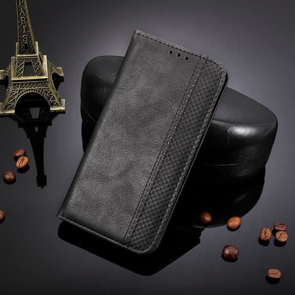 SKALO Motorola Edge 30 Fusion 5G Embossed Premium Plånboksfodral - Svart