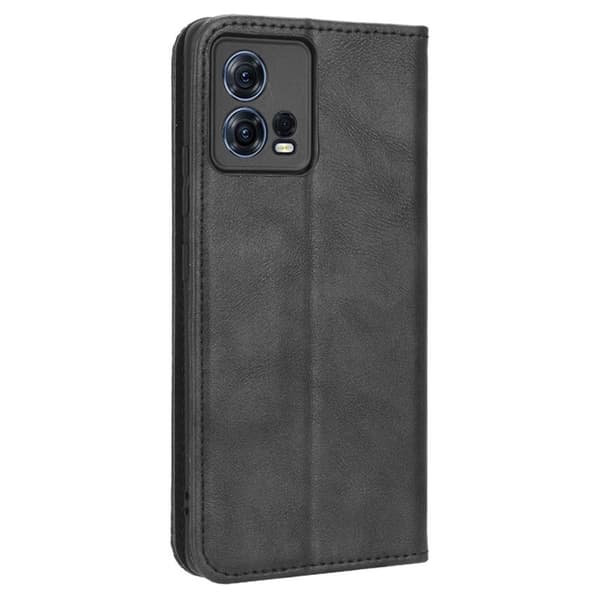 SKALO Motorola Edge 30 Fusion 5G Embossed Premium Plånboksfodral - Svart