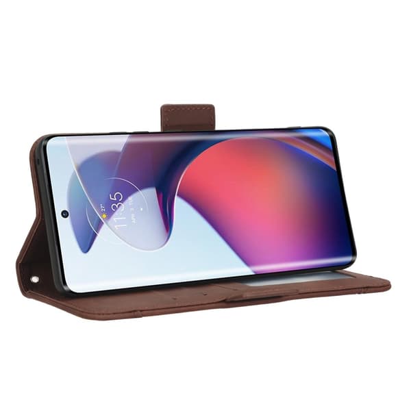 SKALO Motorola Edge 30 Fusion 5G 6-RUM Pungetaske - Brun