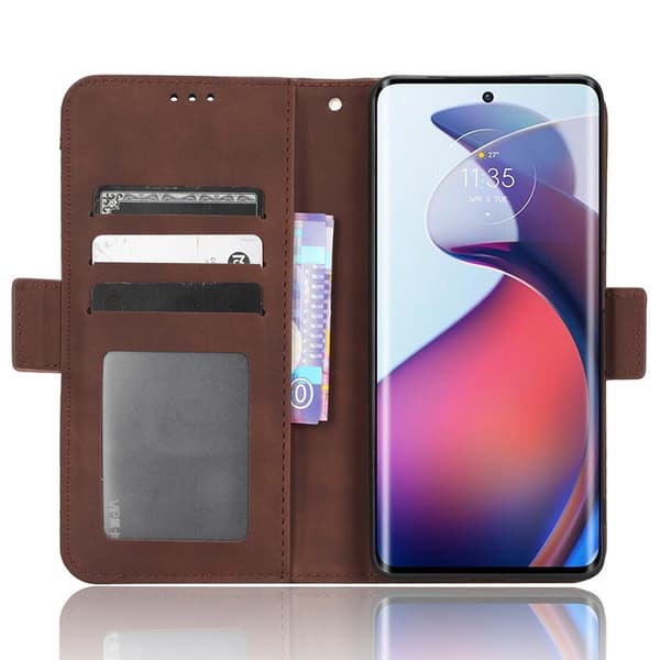 SKALO Motorola Edge 30 Fusion 5G 6-RUM Pungetaske - Brun