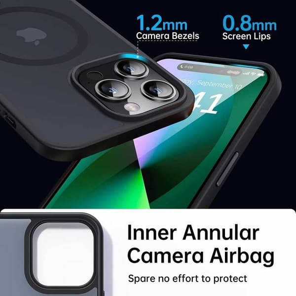 iPhone 14 Pro Max Transparent Stötdämpande Skal MagSafe-Kompatibelt V2