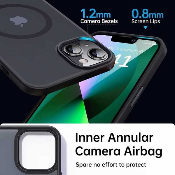 iPhone 13 Mini Transparent Stötdämpande Skal MagSafe-Kompatibelt V2