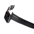 Miniatyrbild 3 av 4: Buffalo Apple Watch 42/44/45/49 mm Armband Äkta Läder Svart